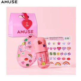 AMUSE Bebe Tint + Keyring + Sticker +Postcard Set 5items, Color:01 Peach Love