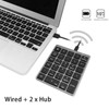Numeric Keyboard Mini USB Rechargeable Wired 28 Keys Thin Portable