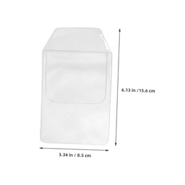 DIYEAH 6pcs Clear Pocket Protector Heavy Duty PVC Shirt Pocket Protectors Plastic Pocket Pen Holder Organizer Pouch for School Hospital Office Supplies