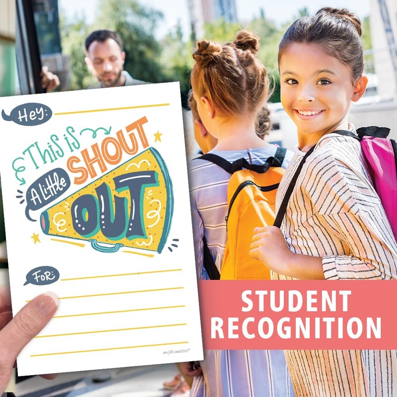Kudos Shout Out Cards for Teachers, Students, and Employee Appreciation