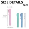 LEEQ Pack of 4 Pocket Scissors - Coloured Scissors, Folding