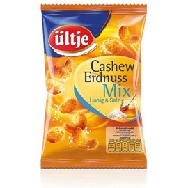 ültje Cashew Peanut Mix with Honey and Salt, Pack of 4 (4 x 200 g)