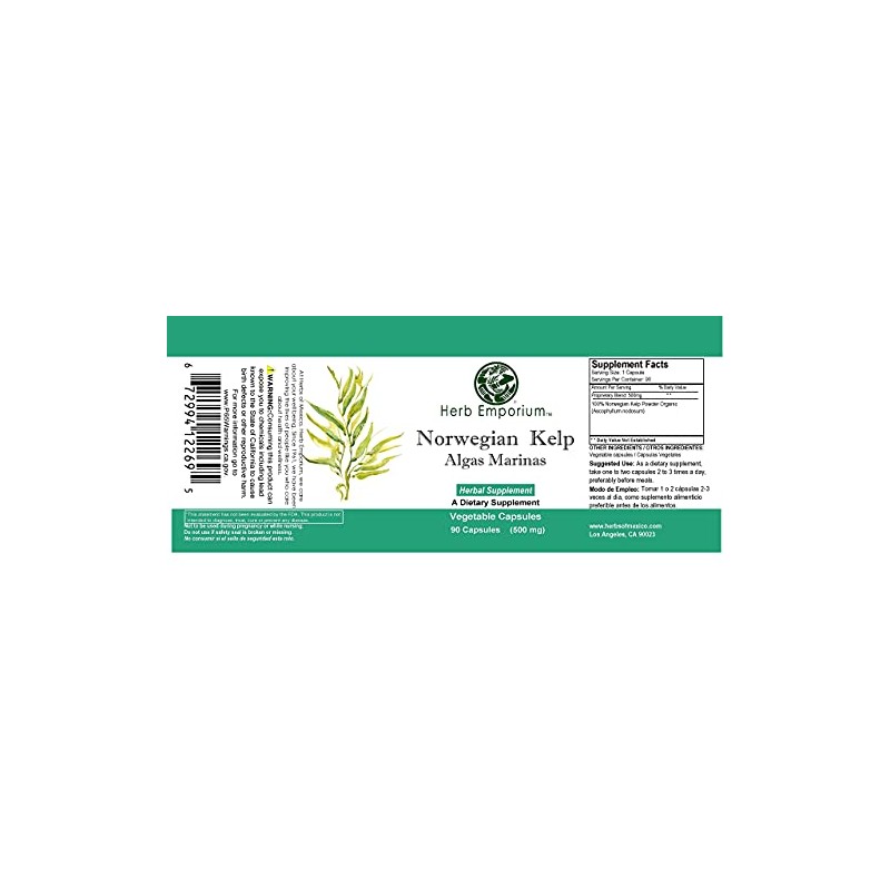 Herb Emporium Norwegian Kelp (Algas Marinas, Ascophyllum nodosum, Laminaria) 90