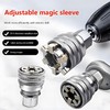 Abruga Upgraded Adjustable Universal Socket Wrench, Manual Socket Wrench, Multifunctional