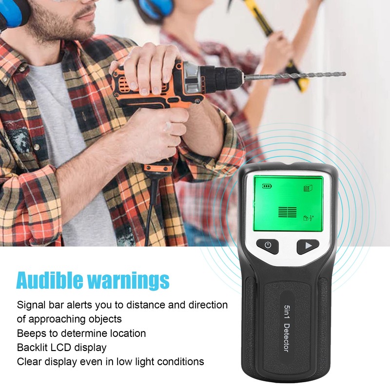 Stud Finder Wall Scanner Sensor 5 in 1 Detector HD