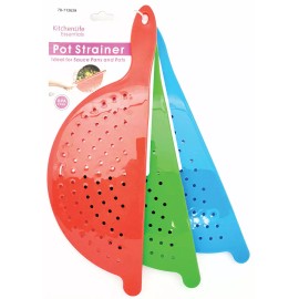Kitchen Life Essentials 3pc Hand Held Pot Side Strainer