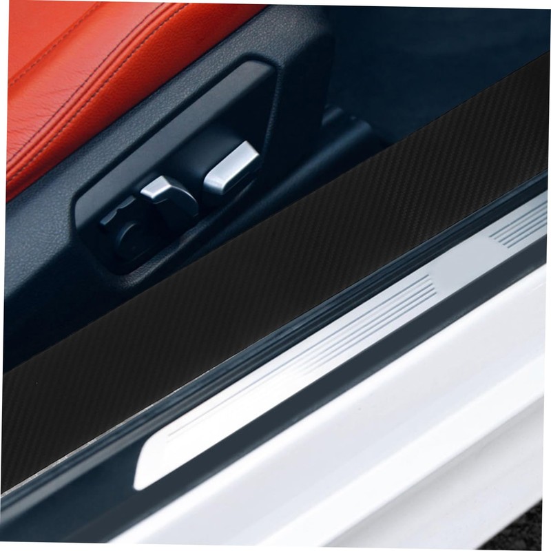 iplusmile Car Door Sill Protectors Carbon Guards Anti-scratch Strip for