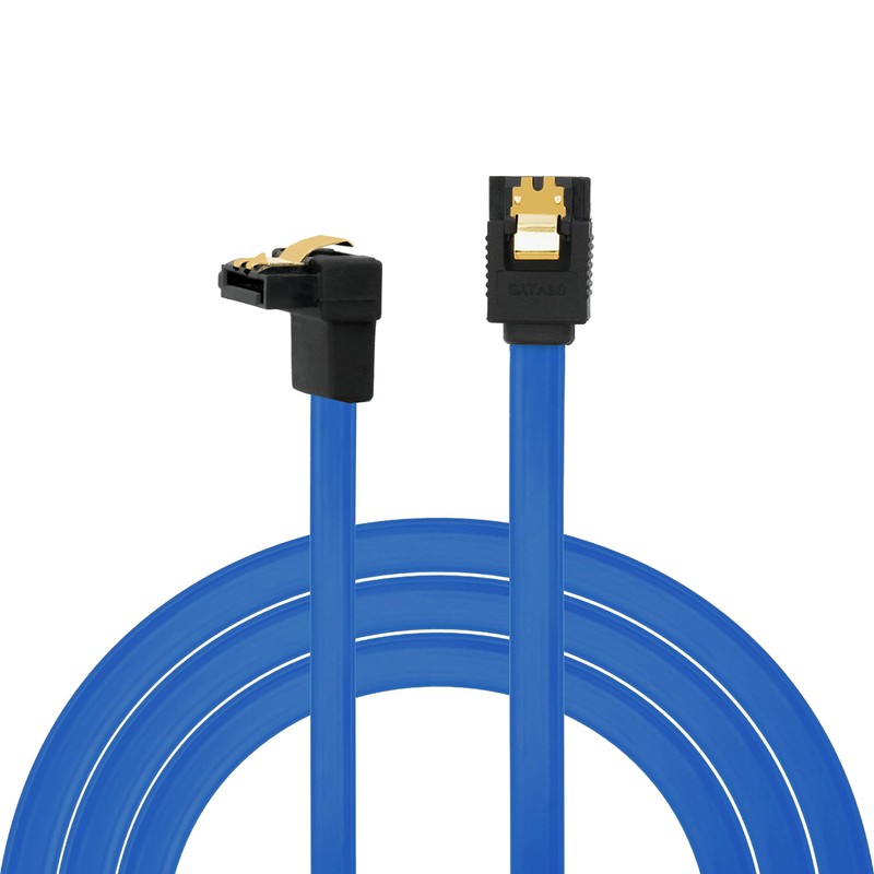 BIGtec SATA Cable 0,1m blau gerade/unten