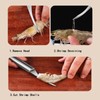 Wjwumha 4Pcs Shrimp Deveining Tool Fish Scaler Set, Shrimp Peeler,