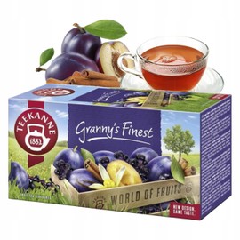 Teekanne Granny’s Finest Fruit Infusion Tea with Hibiscus Cinnamon Elderberry Vanilla Plum