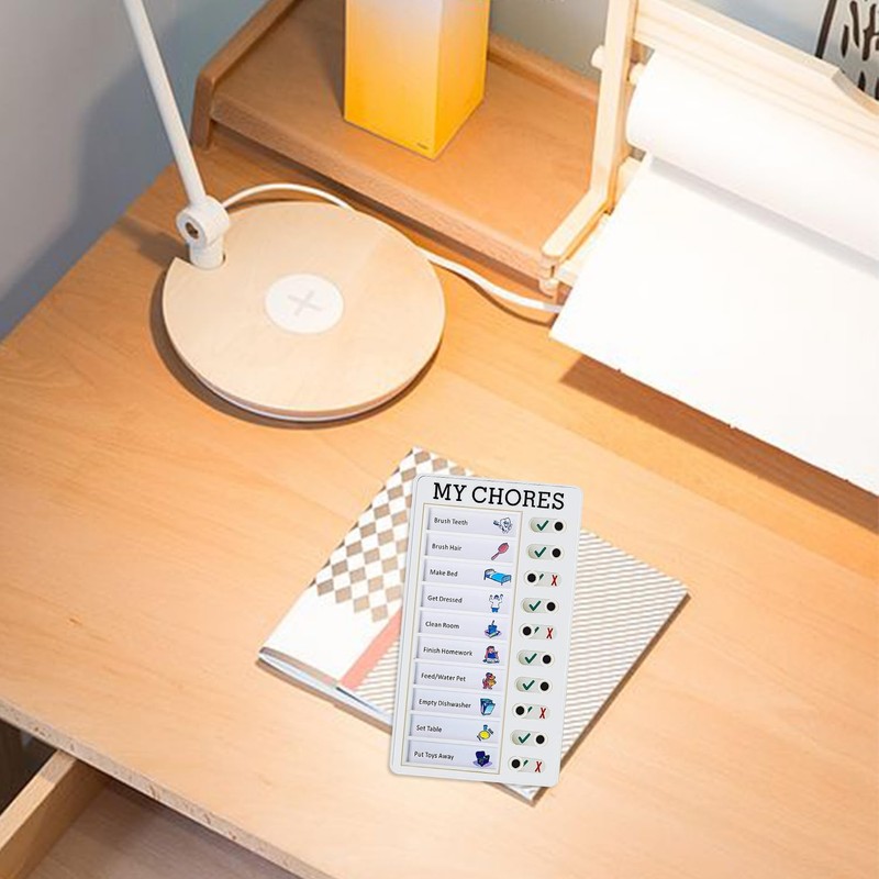 Tabanzhe Plastic Memo Board for Chores Checklist - Organize Your
