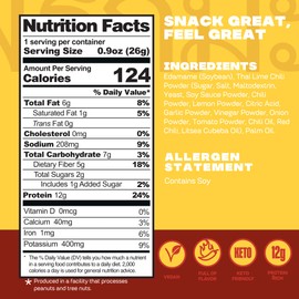 Where You Bean Edamame Beans Snack (Thai Lime Chili) - Crunchy and Dry Roasted Edamame Beans - High Protein Snacks, Keto and Vegan Healthy Snacks for Adults & Low Carb Asian Snack 0.9 oz (Pack of 8)