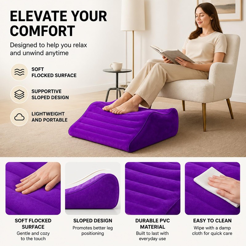 Nap Kit for Home Office - Inflatable Foot Pillow -