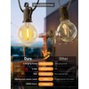 Brightown 58FT Solar String Lights Outdoor with Remote Cable Ties