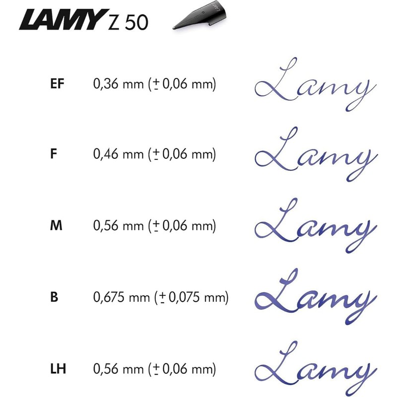 Lamy Nib for Safari, Vista, Joy, AL-Star, Black Fine