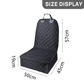 SAHENITEANA 1 Pieza Asiento para Perro Auto, Asiento Perro Carro, Antideslizante y Protección Total, Cubre Asientos para Auto Perro Asiento Delantero, para Todo Tipo de Coches (Negro)