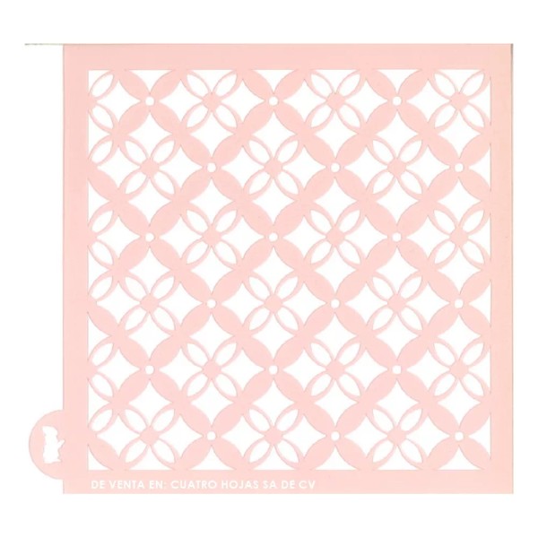 CD Stencil Plantilla Para Galletas Flor Geométrica Mod.014