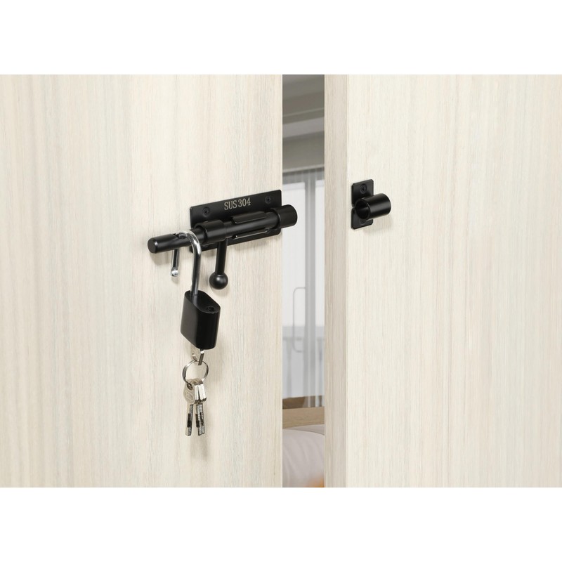 MOOCHE 10.6 cm Padlock Set Gate Latch, 304 Stainless Steel