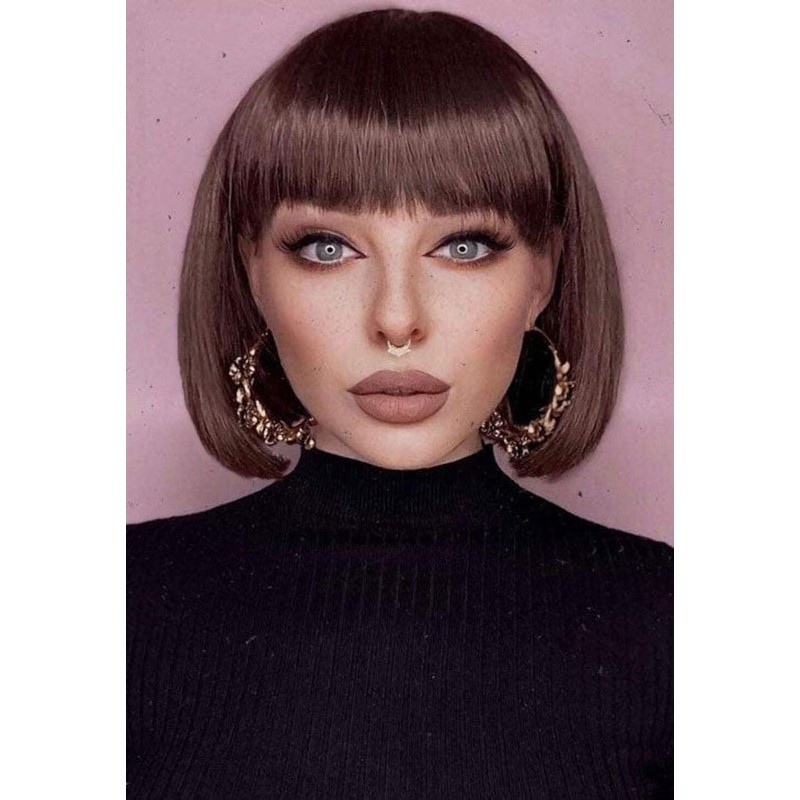 Brown bob wig, chic and stylish: Honour mocha #10