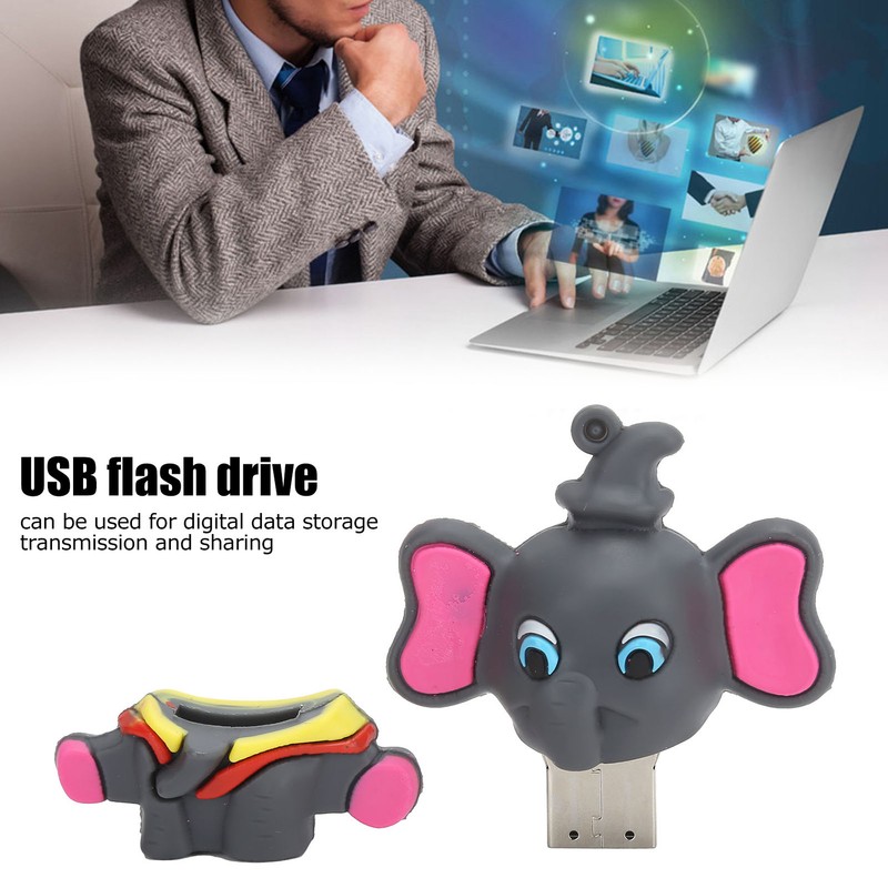 Portable USB2.0 Flash Drive Cute Cartoon Styling Data Storage Transmission