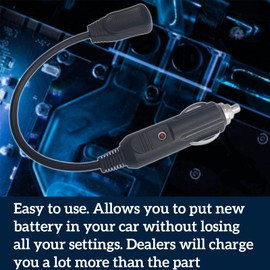 Sharutia Battery Memory Saver Automotive 12V,Save Memory Data of On-board computers,Code 12 Volt Attaches to Power PortCar Truck Van