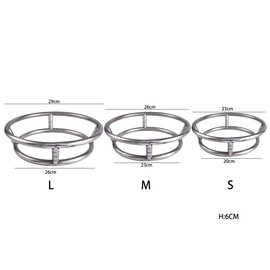 Vctitil Stainless Steel Wok Ring Rack Stand Round Shelf Cookware Ring For Pot Gas Stove Fry Pan, 23cm/9.05inch, 26cm/10.23inch