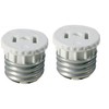Leviton C22-125-000 White Adapter Socket To Outlet 2 Count