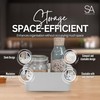 SA Products 6 Pack Plastic Storage Boxes Colourful Storage Baskets