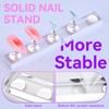 Makartt Press on Nails Stand: Clear and Pink Nail Holder