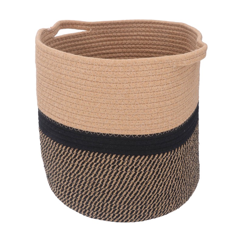 Woven Laundry Basket Cotton Rope Multifunctional Clothes Storage Hamper with