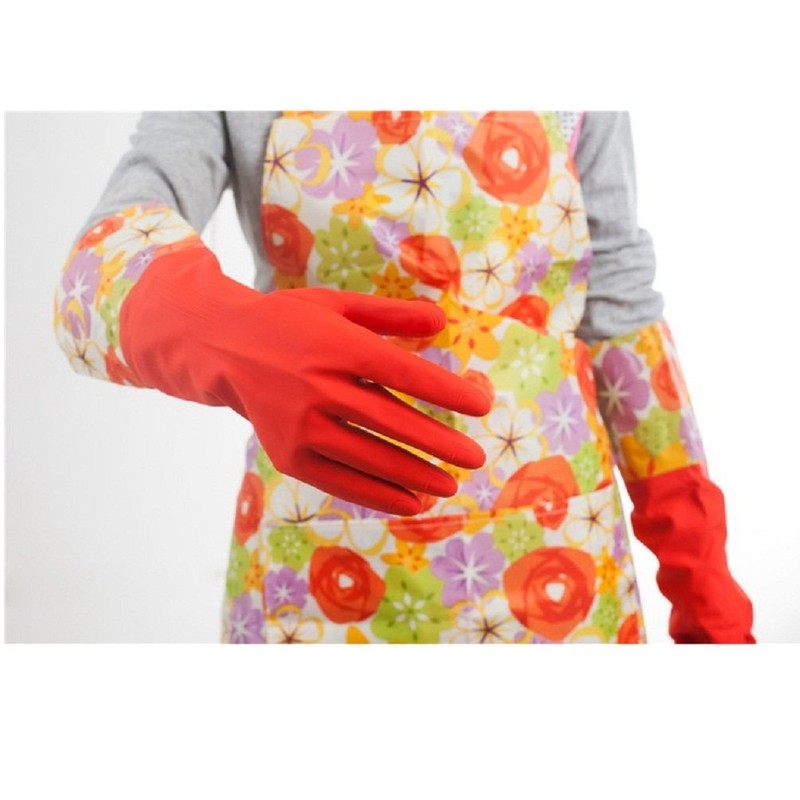 Treenewbid Kitchen Rubber Cleaning Gloves with Warm Lining Household Thickening