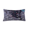 HomeRoots 25 Black Jersey Shore Nighttime Skyline Lumbar Decorative Pillow