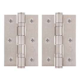 EAI Satin Door Hinges | 3 Inch / 76mm Satin Nickel Internal Fire Door Hinges | 1 Pair