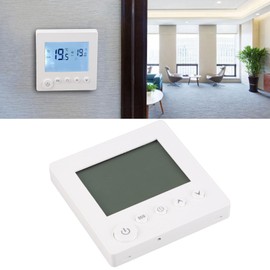 Digital Room Thermostat, Non-programmable Thermostat, Home Electric Heating Thermostat Smart Thermostat LCD Display Keypad AC 95‑240V 16A for Home