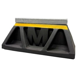 M-Block Rooftop Pipe Support - Heavy Duty Roof Blocks for Conduit - 100% Recycled Rubber Base - For Standard Strut Brackets & Clamps - Flat-Bottom Rubber Channel Support - M-Block Base w/ 13/16" Strut