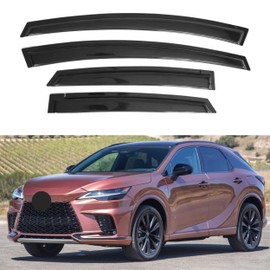 IG Window Visor for Lexus RX350 RX450h 2023-2024, Rain Guard Tape-On Extra Durable Sun Wind Side Vent Window Deflector, 2023 2024
