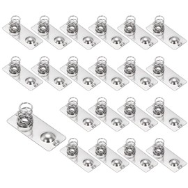 MECCANIXITY 20 Pcs Battery Spring Metal Contact Plate 18mm x 8mm Positive Negative Bipolar Conversion Nickeling Plate for Battery Holder and Electronic Toys