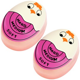 Egg Timer for Hard Boiled Eggs Soft Boiled Color Changing Indicator Tells When Eggs are Ready, Purple 2pcs