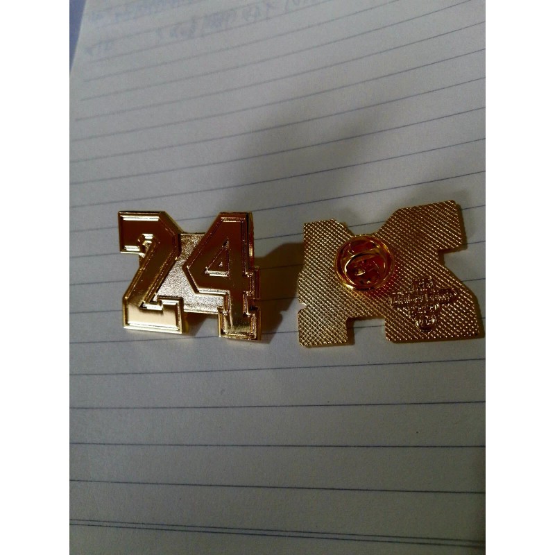 Original Kobe Bryant Gold Lakers 1.25" #24 KB Lpapel Pin
