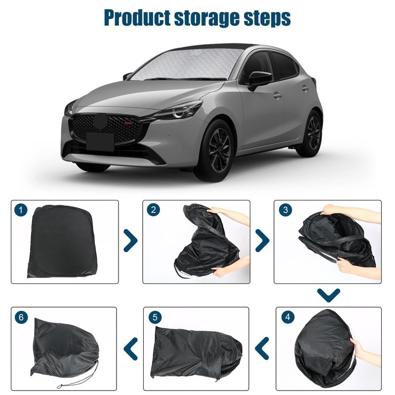 Opaltool Windscreen Sun Protection Car Replacement for Mazda 2 2014-2019,
