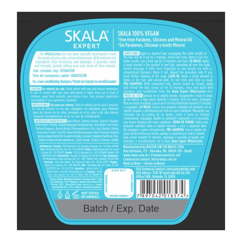 SKALA Mais Cachos, Crespos, and Maracuja 2-in-1 Cream (3-Pack Bundle)
