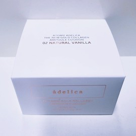 Atomy Adelica The New Gold Collagen Ampoule Cushion 02 Natural Vanilla (main product + refill) / 애터미 아델리카 더뉴 골드 콜라겐 앰플 쿠션 02내추럴 바닐라 (본품+리필)