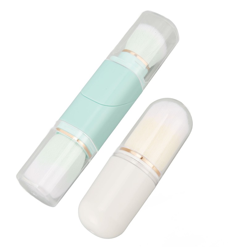 Capsule Makeup Brush Double Ended Telescopic Powder Brush Travel Size
