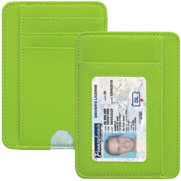 HOTCOOL Slim Wallet for Men, Minimalist Front Pocket Simple Leather