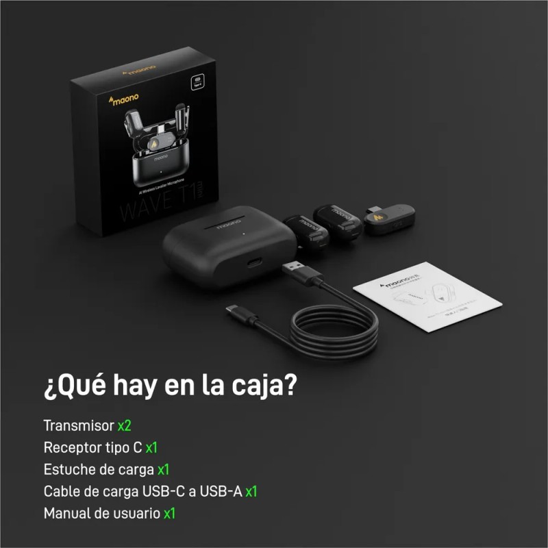 Maono Micrófono Inalámbrico Solapa Para Android Pc,2 Micrófonos Lavalier Usb-c