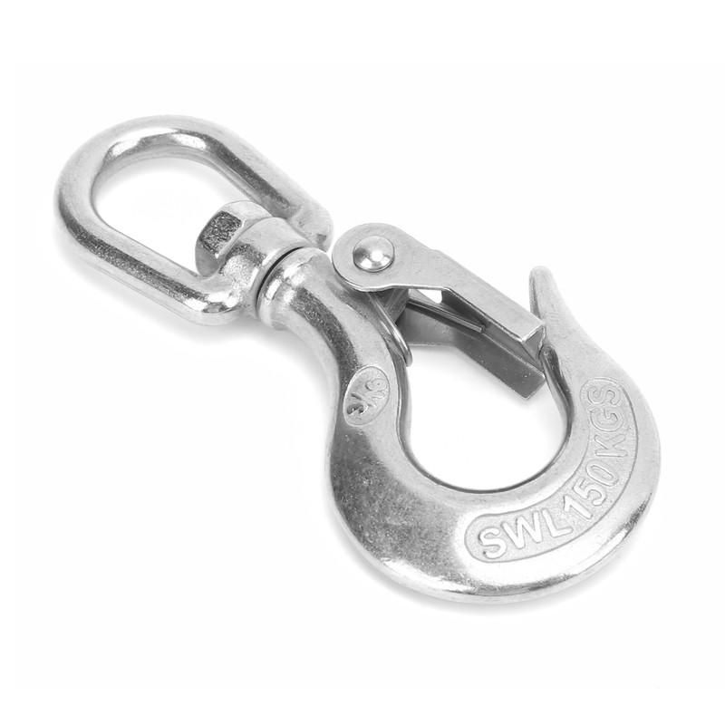 5pcs Stainless Steel Eye Slip Hook with Safety Latch Lifting