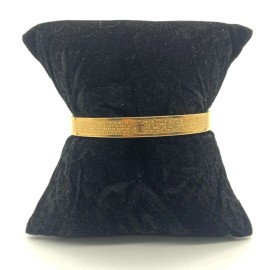 style LORD'S PRAYER bangle bracelet golden fashion spanish stainless steel 7.5in fancy