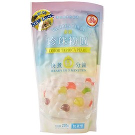 Wu Fu Yuan Colored Tapioca Pearls, 8.8 oz (250g) – Quick-Cooking Boba for Bubble Tea, Desserts, Milk Tea & More – Rainbow Tapioca Balls
