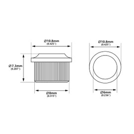 Banworks Guitar Tuning Peg Conversion Bushing Guitar String Tuning Machine Washer Adapter Ferrules 6mm to 8mm Pack of 6 JT/XNZT-01 Black