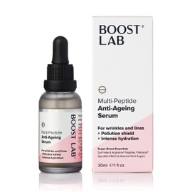 BOOST LAB Multi-Peptide Anti Ageing Serum - For Mens & Women - Reduce Wrinkle & Facial Lines - Provides Deep and Long-Term Hydration - Paraben Free, Sulphate Free, Fragrance Free - 30 ml (1 fl oz)